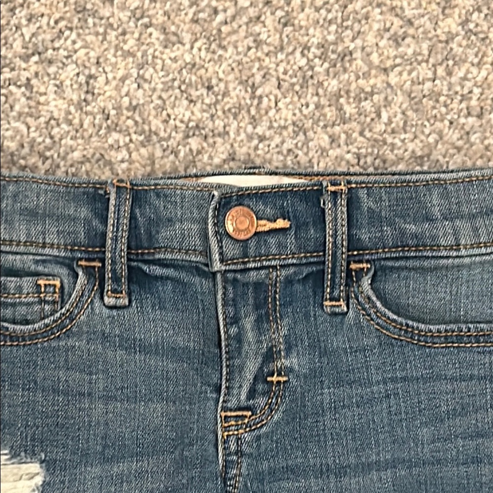 Abercrombie Kids Distressed Adjustable Waist Jean Shorts - Picture 4 of 9